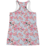Sakura Flower Cherry Blossom Print Women's Racerback Tank Top