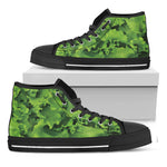 Salad Vegetable Print Black High Top Shoes