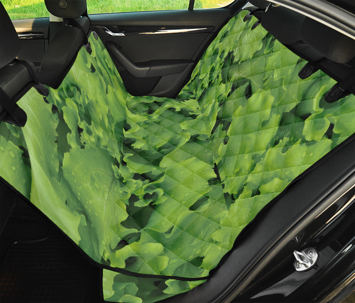 Salad Vegetable Print Pet Car Back Seat Cover