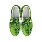 Salad Vegetable Print White Slip On Shoes