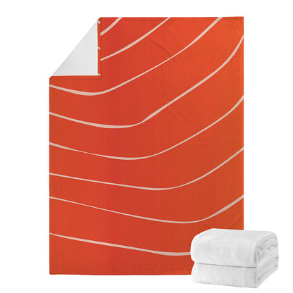 Salmon Artwork Print Blanket