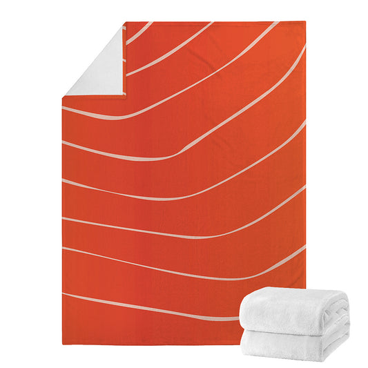 Salmon Artwork Print Blanket