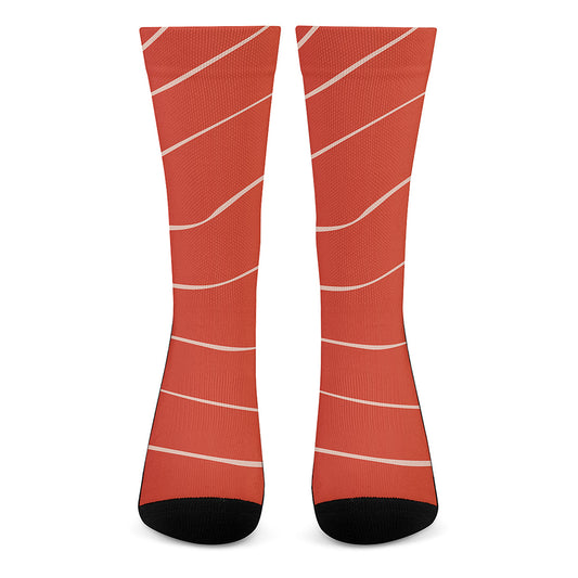 Salmon Artwork Print Crew Socks