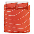 Salmon Artwork Print Duvet Cover Bedding Set