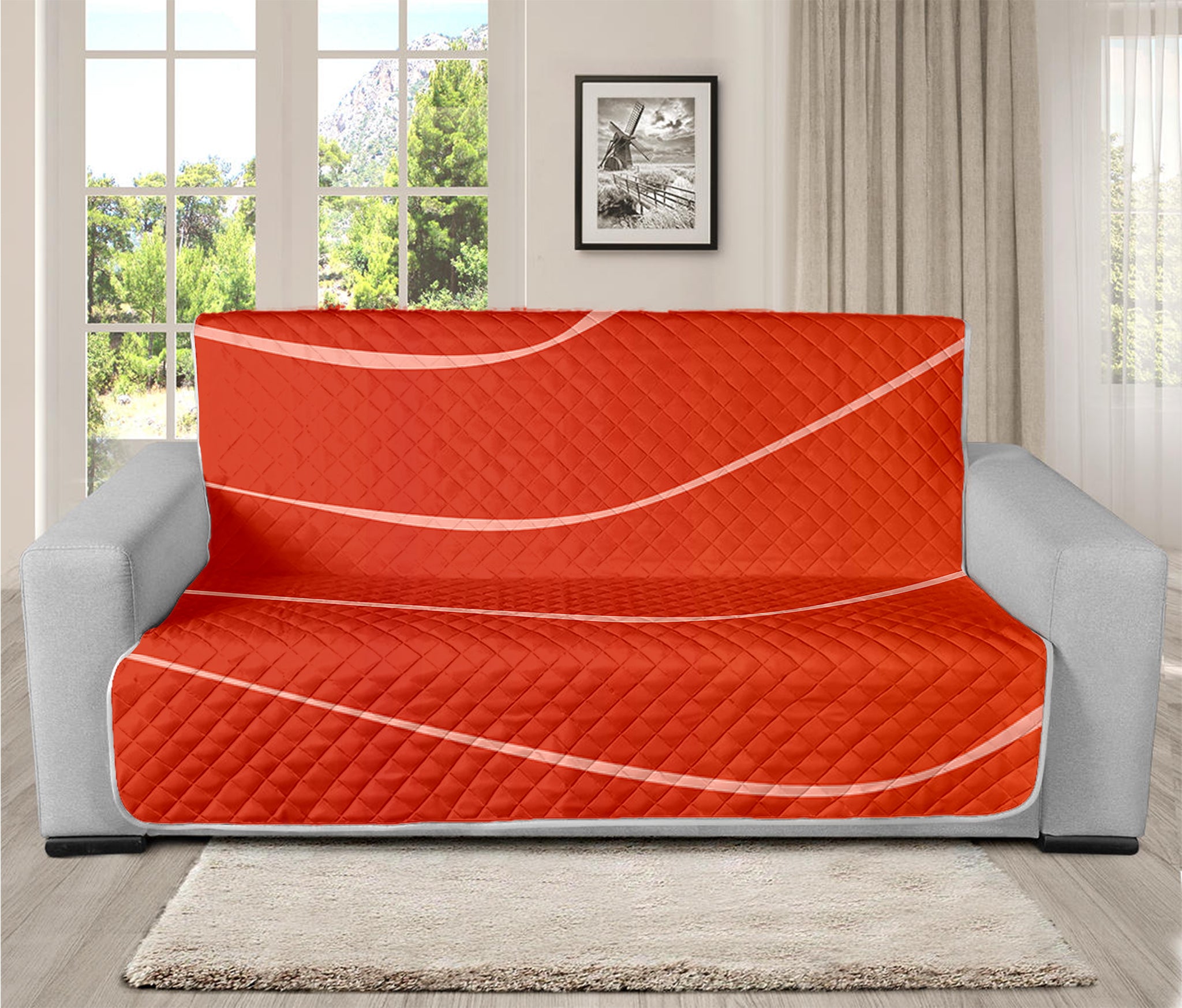 Salmon Artwork Print Futon Protector