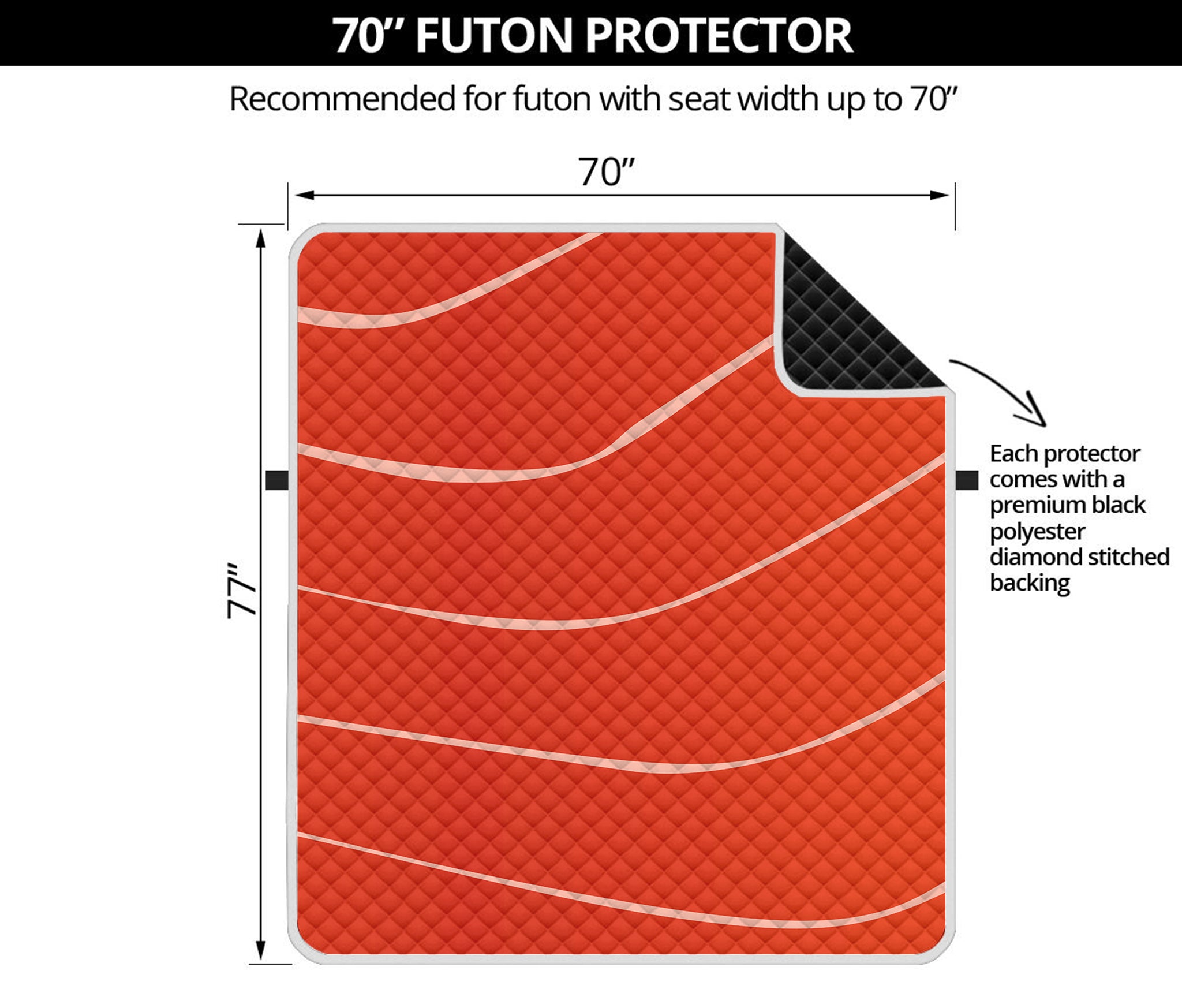 Salmon Artwork Print Futon Protector