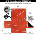Salmon Artwork Print Half Sofa Protector