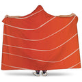 Salmon Artwork Print Hooded Blanket