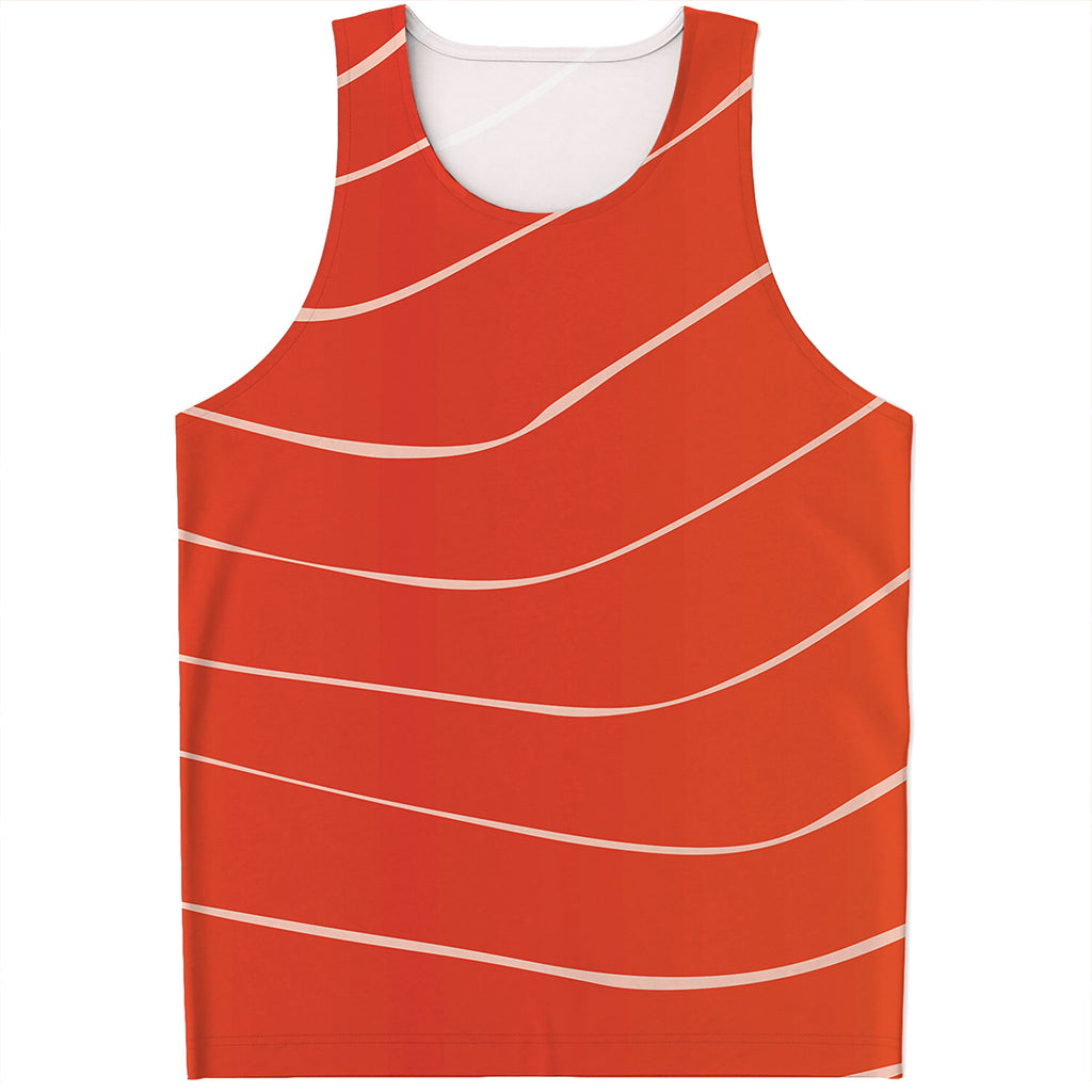 Salmon Artwork Print Men's Tank Top