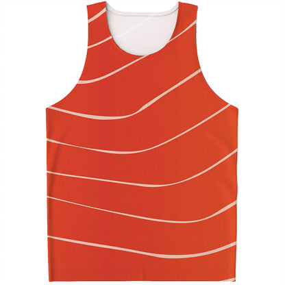 Salmon Artwork Print Men's Tank Top