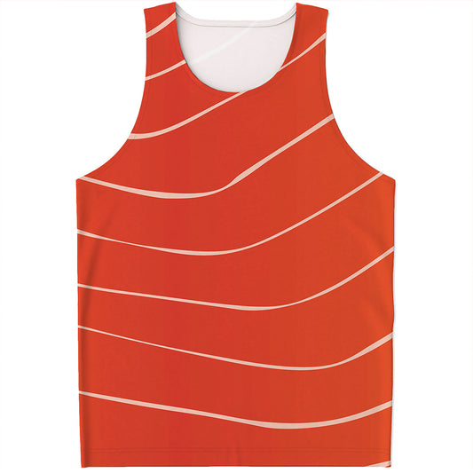 Salmon Artwork Print Men's Tank Top