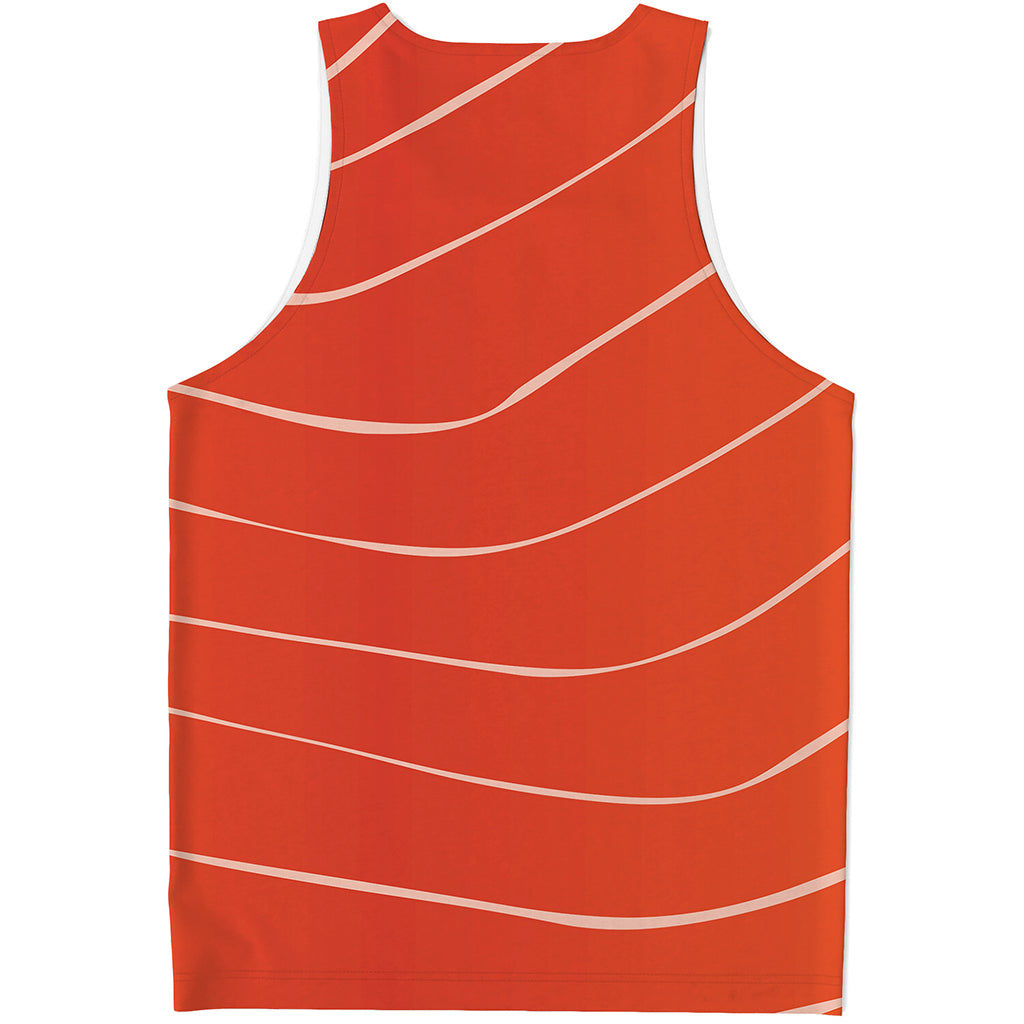 Salmon Artwork Print Men's Tank Top