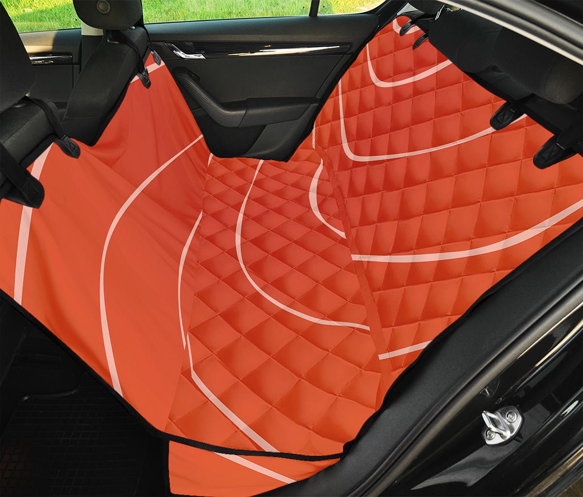 Salmon Artwork Print Pet Car Back Seat Cover