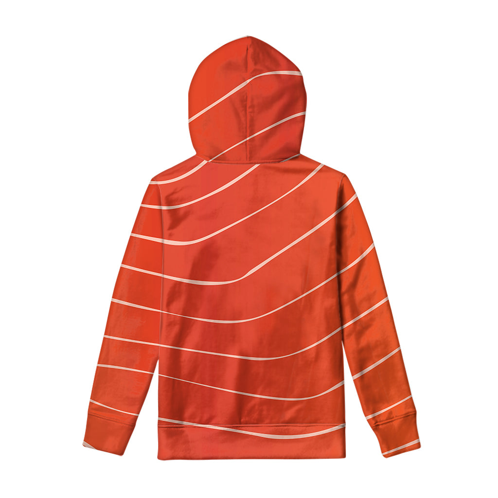 Salmon Artwork Print Pullover Hoodie
