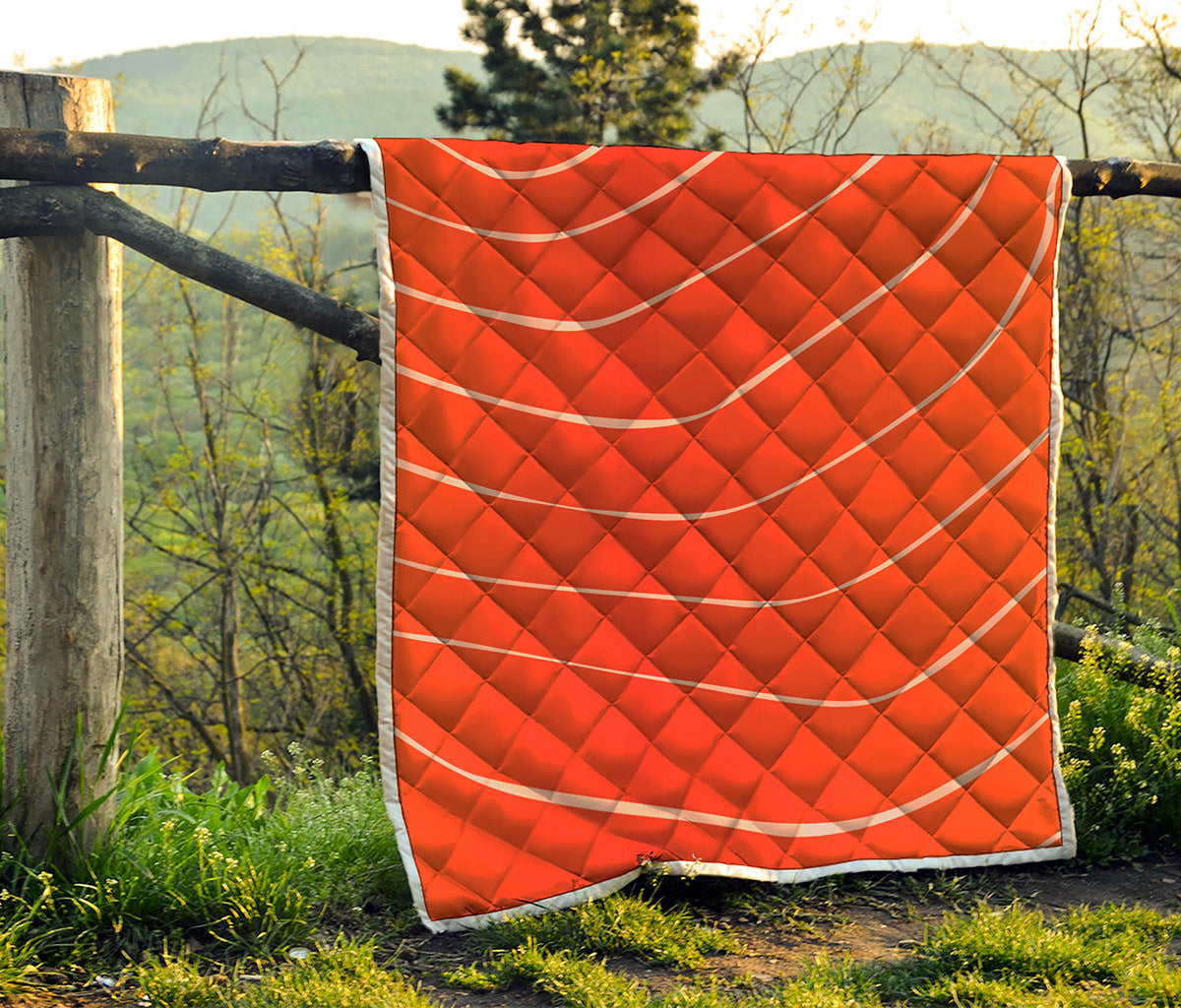 Salmon Artwork Print Quilt