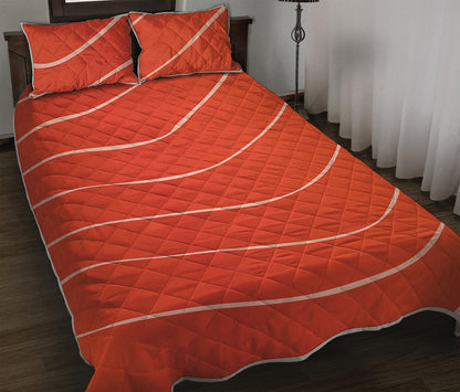Salmon Artwork Print Quilt Bed Set