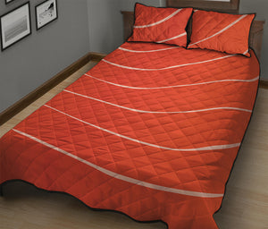 Salmon Artwork Print Quilt Bed Set