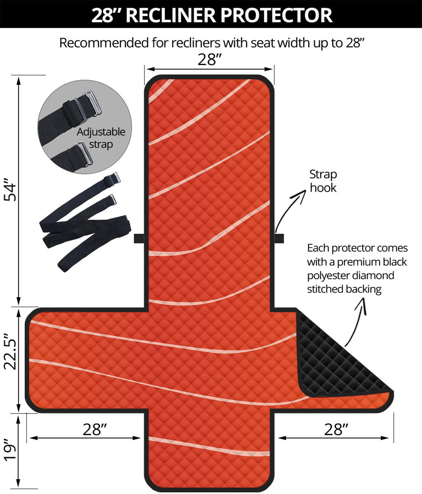 Salmon Artwork Print Recliner Protector