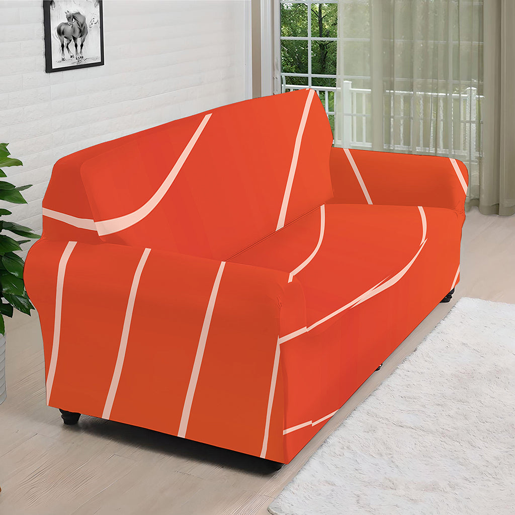 Salmon Artwork Print Sofa Cover