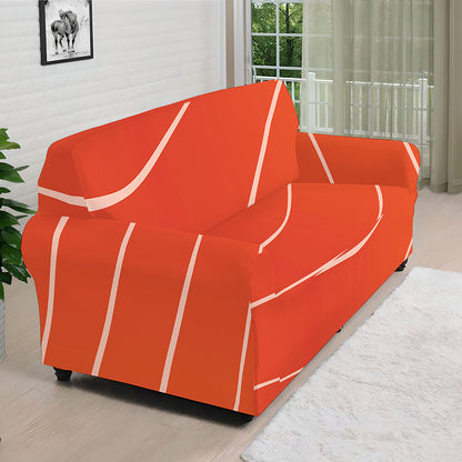 Salmon Artwork Print Sofa Cover
