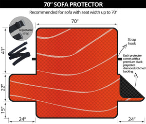 Salmon Artwork Print Sofa Protector