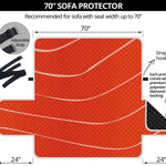 Salmon Artwork Print Sofa Protector