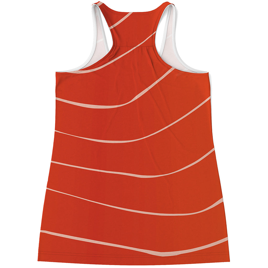 Salmon Artwork Print Women's Racerback Tank Top