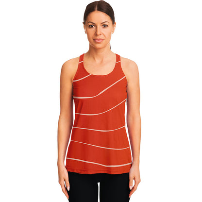 Salmon Artwork Print Women's Racerback Tank Top