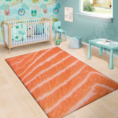 Salmon Fillet Print Area Rug