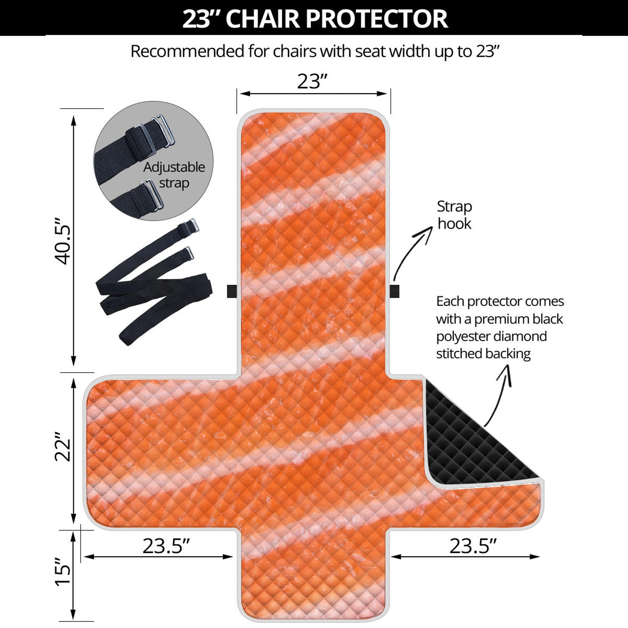 Salmon Fillet Print Armchair Protector