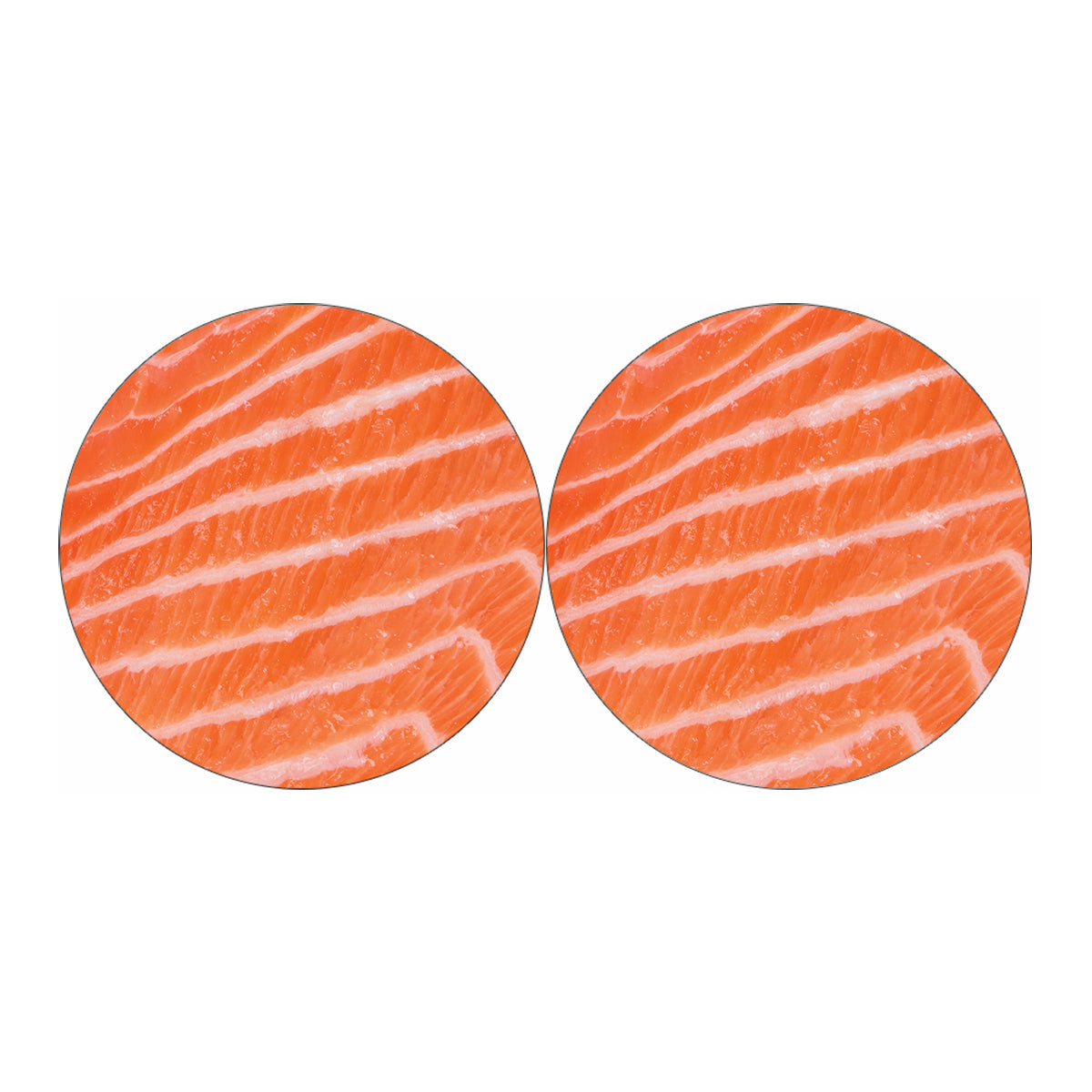 Salmon Fillet Print Car Coasters