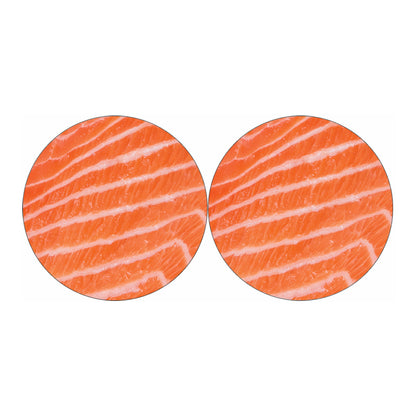 Salmon Fillet Print Car Coasters