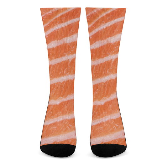 Salmon Fillet Print Crew Socks