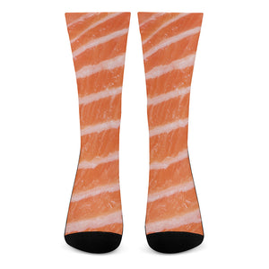 Salmon Fillet Print Crew Socks