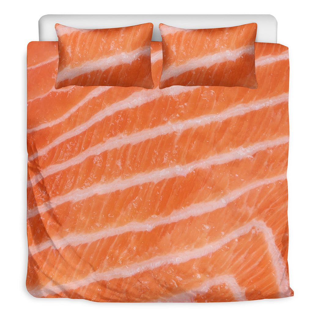 Salmon Fillet Print Duvet Cover Bedding Set