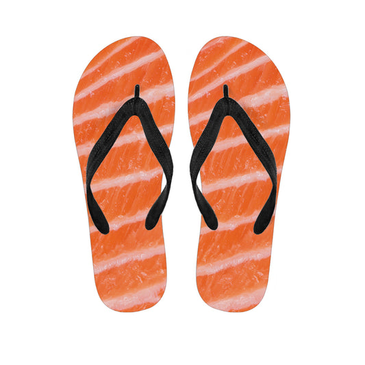 Salmon Fillet Print Flip Flops