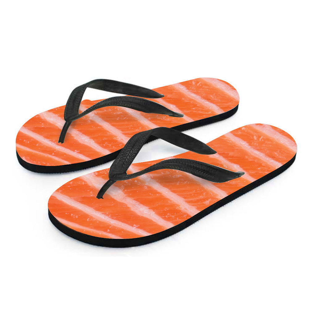 Salmon Fillet Print Flip Flops
