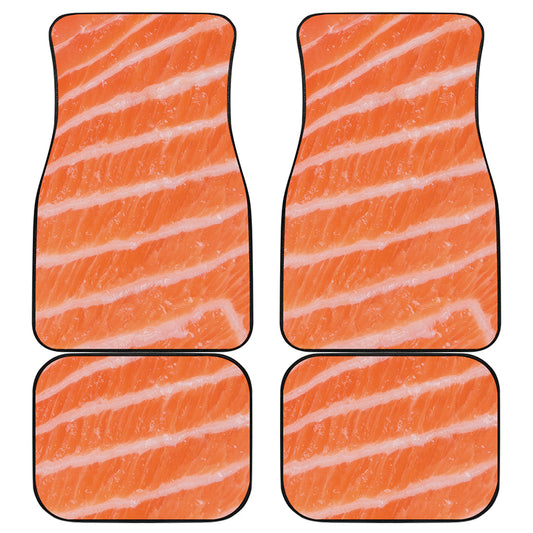 Salmon Fillet Print Front and Back Car Floor Mats