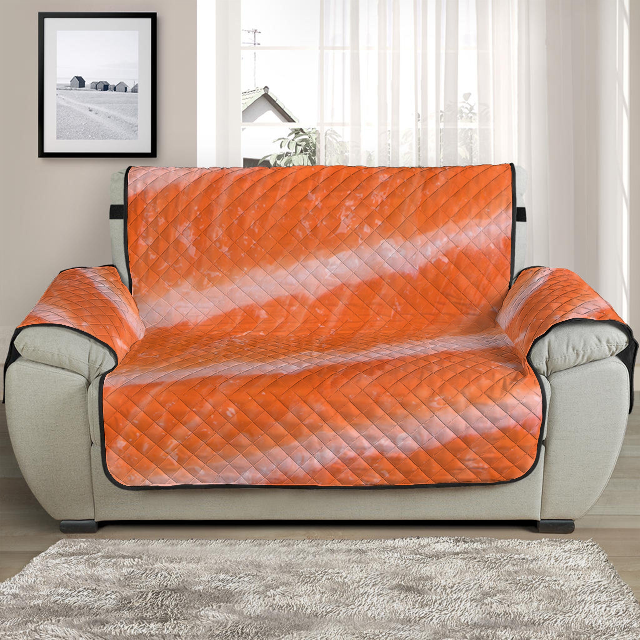 Salmon Fillet Print Half Sofa Protector
