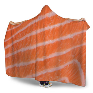 Salmon Fillet Print Hooded Blanket
