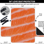 Salmon Fillet Print Loveseat Protector