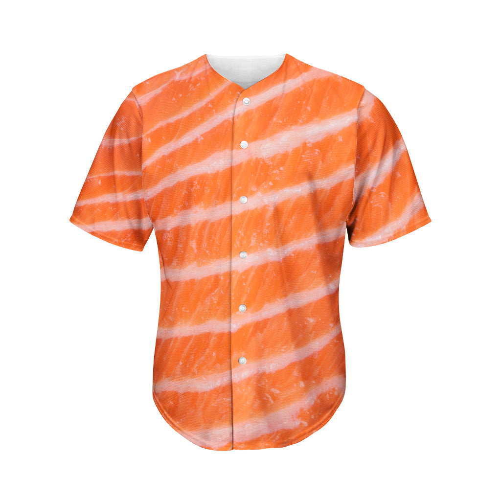 Salmon Fillet Print Men's Baseball Jersey