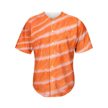 Salmon Fillet Print Men's Baseball Jersey