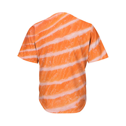 Salmon Fillet Print Men's Baseball Jersey