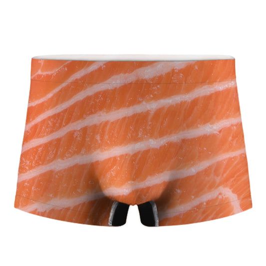 Salmon Fillet Print Men's Boxer Briefs