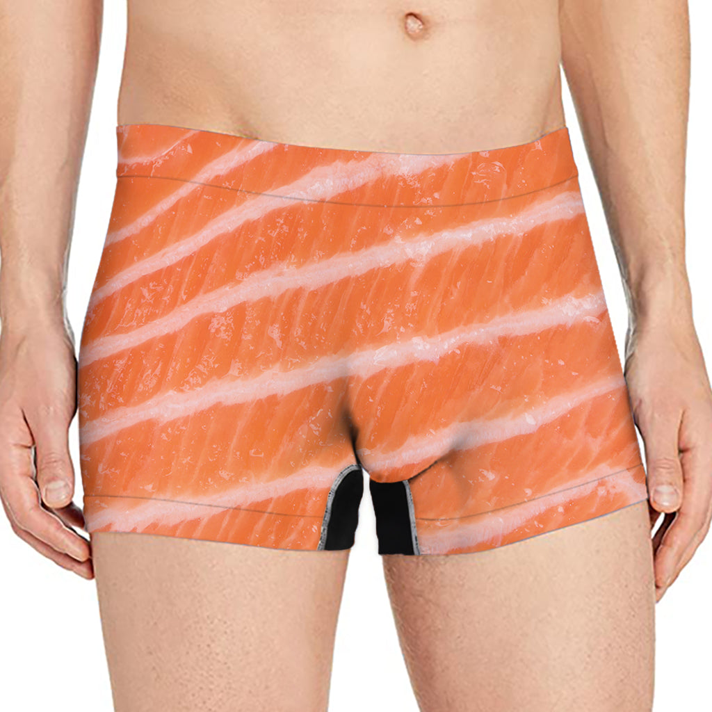 Salmon Fillet Print Men's Boxer Briefs