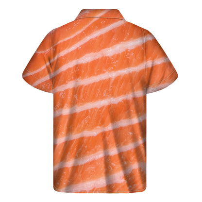 Salmon Fillet Print Men's Short Sleeve Shirt