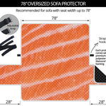 Salmon Fillet Print Oversized Sofa Protector