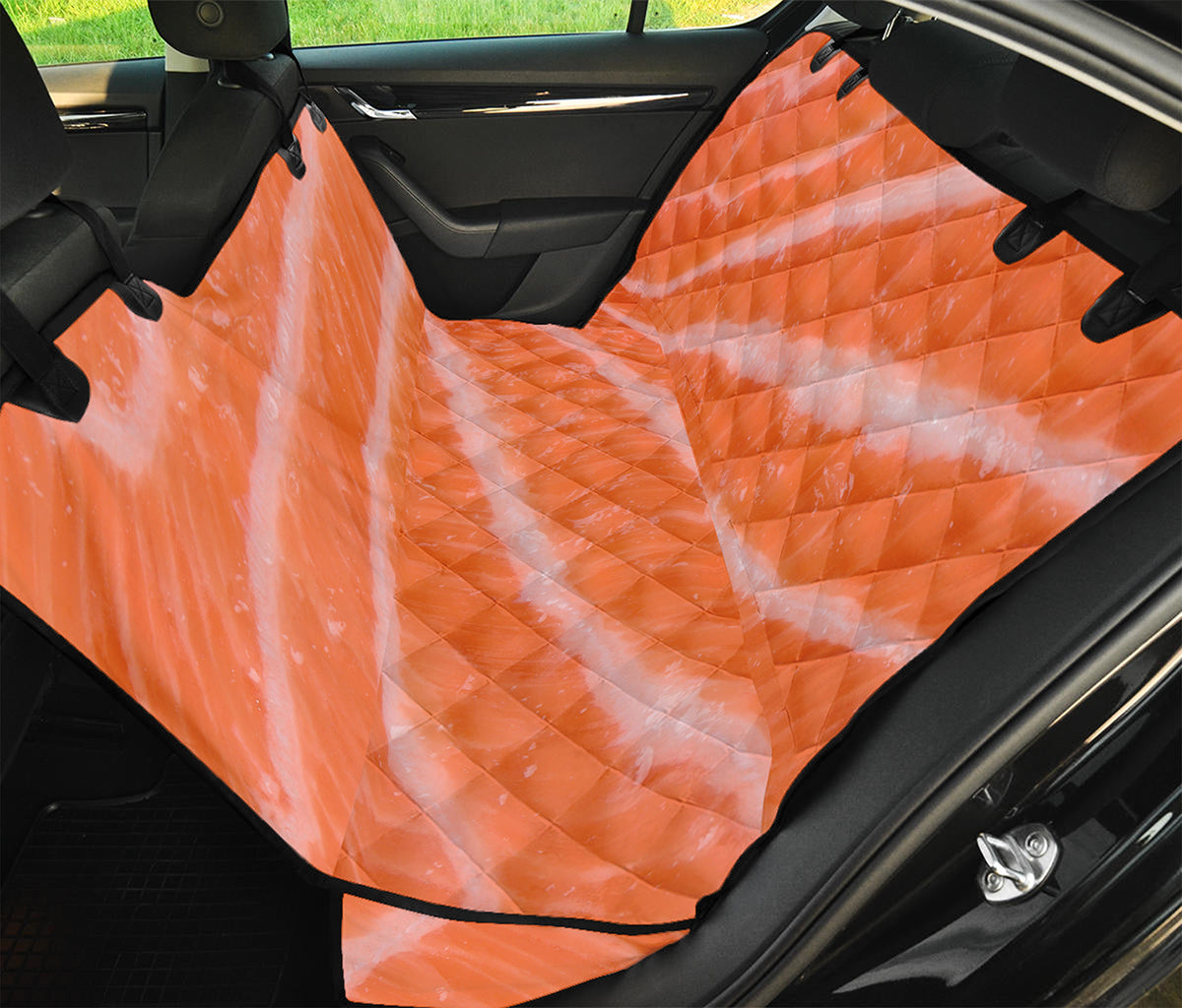 Salmon Fillet Print Pet Car Back Seat Cover
