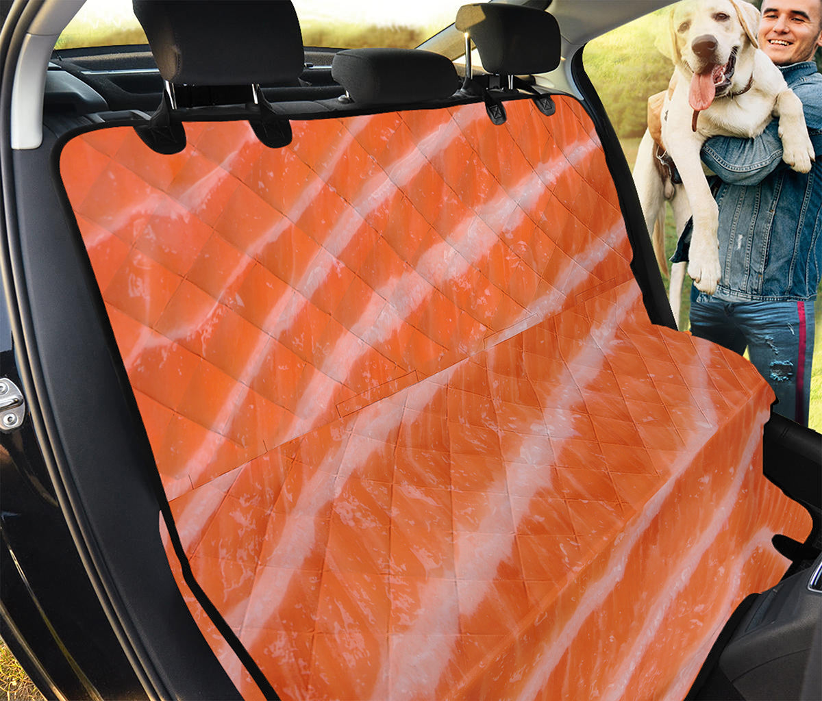 Salmon Fillet Print Pet Car Back Seat Cover
